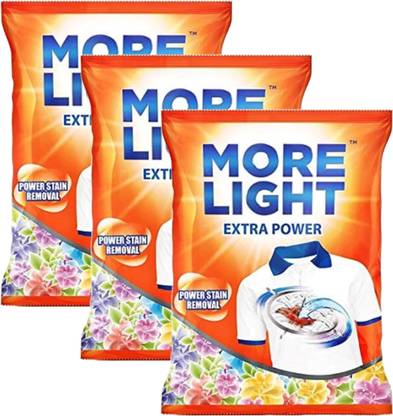 Morelight Stain Removal Extra Powder 4Kg Pack of 3 Detergent Powder