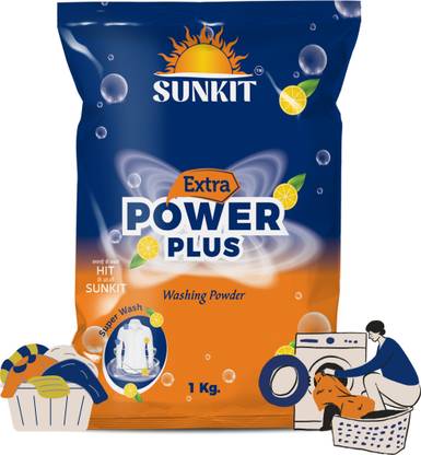 Sunkit Power Plus Washing Powders I Removes Stains & Odour I for Machine and Hand Wash Detergent Powder (Fresh)