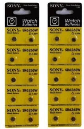 watchstore 377 Sr 626 SW Button Cell Battery Silver Oxide 1.55V for Wrist Watch 2-piece Watch Repair Kit