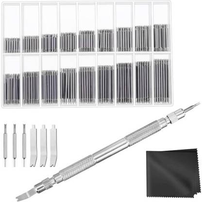 DIY Craft Spring Bar Tool Set with Extra 6 Tips Pins (Pack of 367 pcs) 370-piece Watch Repair Kit