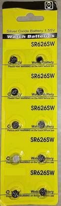 TOOLBUX Silver Oxide Button Cell Batteries SR626SW 377 1.55V 10-piece Watch Repair Kit