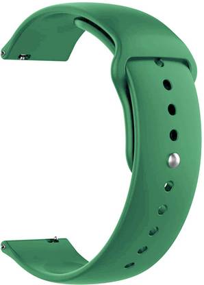 TRENDINGVIEW 22MM Soft Silicone green Straps with Double Loop. 22 mm Silicone Watch Strap