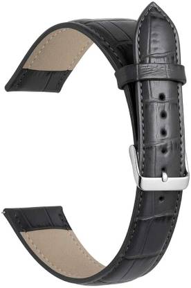 RStraps 20MM GREY 20 mm Genuine Leather Watch Strap
