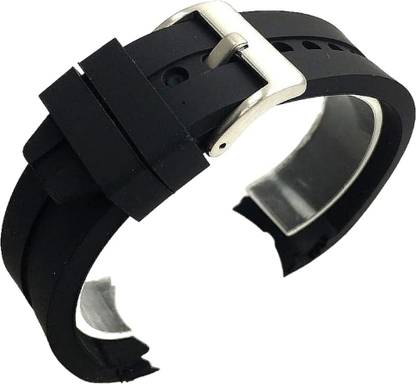 EWAccessories 22mm Curved end Silicone Watch Strap fits SKX007 009 Bands for Men 22 mm Resin Watch Strap