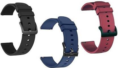 TooHype 22mm Soft Pack Of 3 (compatible Watch List In Photo & Description) 22 mm Silicone Watch Strap