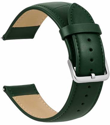 RStraps Leather Watch Belt for Men | 22mm Dark Green Strap | Compatible Fit 22 mm Genuine Leather Watch Strap