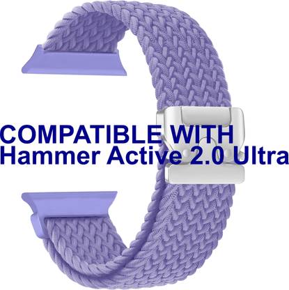 ACM Sliding 44mm 49mm Watch Strap Woven Braided Clipper for Hammer Active 2.0 Ultra 1622676 mm Fabric Watch Strap