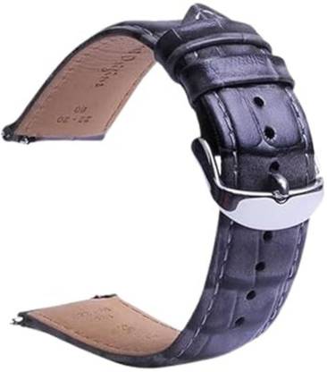 Bharat Origins Grey Leather WatchBand for Fossil|Seiko|Casio| Citizen| Armani Watches 22 mm Genuine Leather Watch Strap