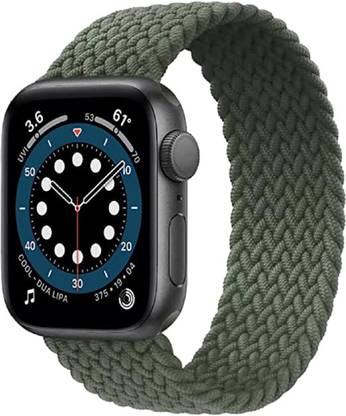 EVANC Braided Solo Loop Watch Strap For Apple Watch 42 mm - 47 mm Size-Medium 47 mm Silicone Watch Strap