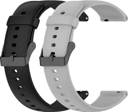 TRENDINGVIEW "20mm Classic Smartwatch Strap with Black Buckle – (Combo Pack of 2) 20 mm Silicone Watch Strap