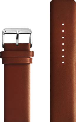 DBLACK [FSTDS1] "PLAIN DESIGN - WITHOUT STITCHES"// PERFECT FOR "FASTRACK" 24 mm Genuine Leather Watch Strap