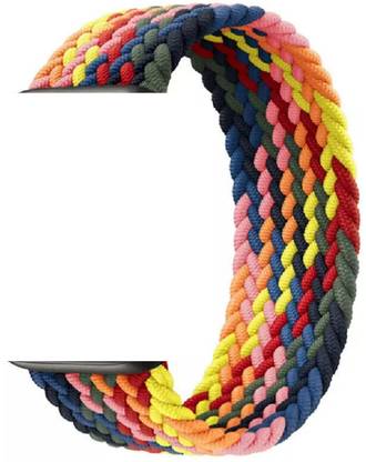 EVANC Braided Solo Loop Watch Strap For Apple Watch 38 mm - 41 mm Size-Extra Small 38 mm Silicone Watch Strap