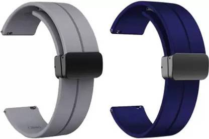 Neupac Magnetic Strap Blue&Grey Pack of 2 A 44 mm Silicone Watch Strap