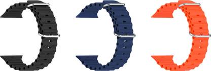 ACM Pack of 3 Sliding Strap Silicone Smart for Punnkfunnk Ultra Smartwatch Belt 1666588 mm Silicone Watch Strap