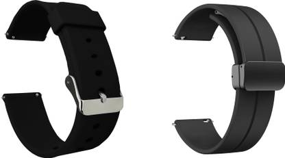 ACM Pack of 2 Watch Strap Silicone & Magnetic Clasp 22mm for Nervfit Vibe Smartwatch 3832305 mm Silicone Watch Strap