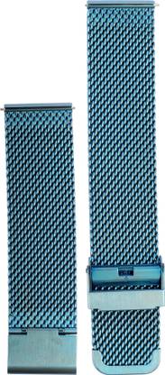 Exor Blue Mesh Strap suitable for smart watch on easy removeable spring bar 22 mm Metal Watch Strap