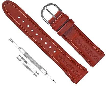 LineOn Leather Watch Strap Compatible with Timex Expedition MF13 with Tool and Pins 20 mm Genuine Leather Watch Strap