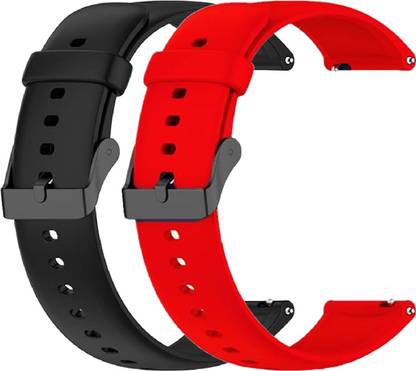 TRENDINGVIEW "20mm Classic Smartwatch Strap with Black Buckle – (Combo Pack of 2) 20 mm Silicone Watch Strap