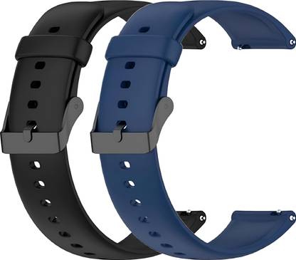 TRENDINGVIEW "20mm Classic Smartwatch Strap with Black Buckle – (Combo Pack of 2) 20 mm Silicone Watch Strap