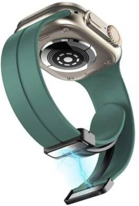 zeepzone Green 20MM - Watch Strap Silicone Belt Magnetic Clasp Compatible 20.4 mm Silicone Watch Strap