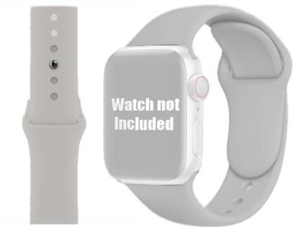 Rewop Silicone Watchband Strap Compatible with Apple watch Series_Grey 42 mm Silicone Watch Strap