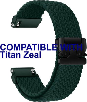 ACM Watch Strap Woven Braided Clipper 22mm for Titan Zeal Smartwatch Belt 3561488 mm Fabric Watch Strap