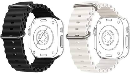 Sacriti Ocean Band Compatible with Apple Watch Straps 42mm Adjustable Sport loop 42 mm Silicone Watch Strap