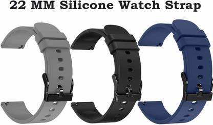 ADAMO Silicone strap all smartwatch and analog wristwatch(compatible watch in picture) 22 mm Silicone Watch Strap