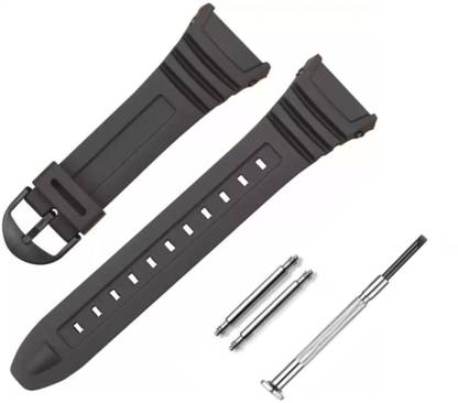 Bharasoft [CAS11] 18MM WATCH STRAP COMPATIBLE WITH CAS-IO W-96H WATCH" 18 mm Resin Watch Strap