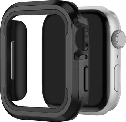 DailyObjects Black Tough Fit Apple Watch Series Case (45mm) 4.84 mm Silicone Watch Strap