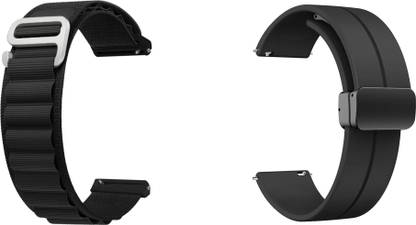 ACM Pack of 2 Watch Strap Nylon & Silicone Magnetic Clasp for Urban Elite Smartwatch 3503340 mm Fabric Watch Strap