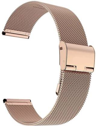EWAccessories 12mm Mesh Strap Metal Bracelet Straps Rose Gold Stainless Steel Watch Band 12 mm Stainless Steel Watch Strap