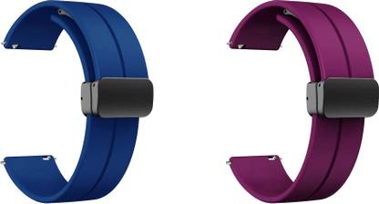 ACM Pack of 2 Watch Strap Magnetic Clasp 22mm for Timex Iconnect Pro Smartwatch Belt 3825293 mm Silicone Watch Strap