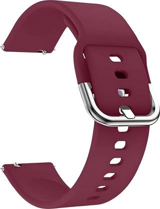 PunnkFunnk Sweatproof Silicone Buckle Strap for Smartwatch 19 mm Silicone Watch Strap