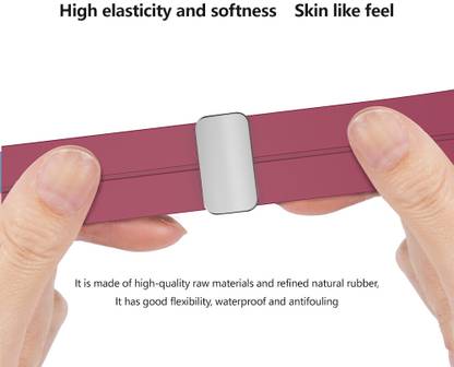 zeepzone Maroon Pack Of 2 - 20MM - Watch Strap Silicone Belt Magnetic Clasp Compatible 20.7 mm Silicone Watch Strap