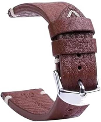 Bharat Origins Matt TAN Leather WatchBand for Fossil|Seiko|Casio| Citizen| Armani Watches 22 mm Genuine Leather Watch Strap