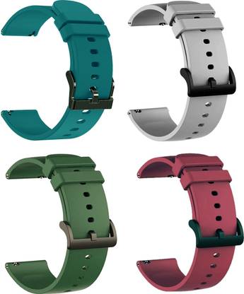 IIK Collection IIK-L.GreyL.GreenRedSeaGreen-040 22 mm Silicone Watch Strap