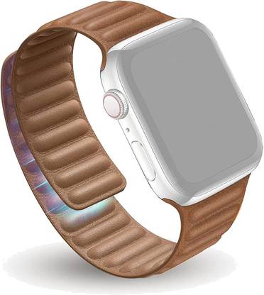 Skyrun Leather Magnetic Strap 38 40 41mm Compatible with Apple (Green) 41 mm Genuine Leather Watch Strap