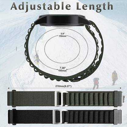 sounce Alpine Loop Watch Strap For 22 mm Fabric Watch Strap