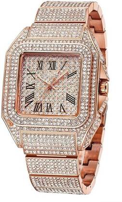 elivor Square Diamond Analog 3 Watch Winder
