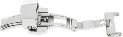 Lyla Stainless Steel Clasp Strap for Watch Double Push Button 14 Silver 5 mm PVC Watch Strap