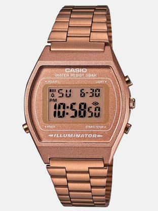 CASIO Vintage B640WC-5ADF Dial Rose Gold Stainless Steel Band Digital Watch  - For Men & Women