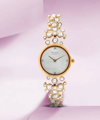 Titan NQ95032WM01 Raga Moonlight Analog Watch  - For Women