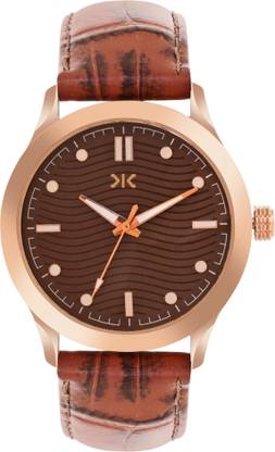 KILLER KILLER Luxury Brown Dial Men's Watch – Rose Gold Case & Premium Leather Strap Analog Watch  - For Men