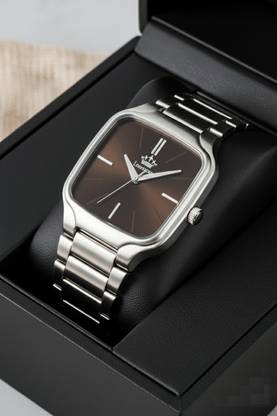 LIMESTONE Sqaure Minimilst Design Steel Chain Quartz Analog Watch  - For Men