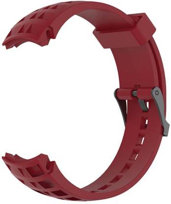 Lyla Silicone Replacement Watch Band Strap for Suunto Elementum Terra Claret-red 5 mm PVC Watch Strap