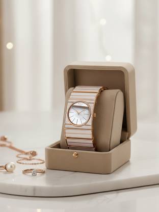 Titan Raga Titan Raga White MOP Dial RoseGold MetalStrap Analog Watch  - For Women