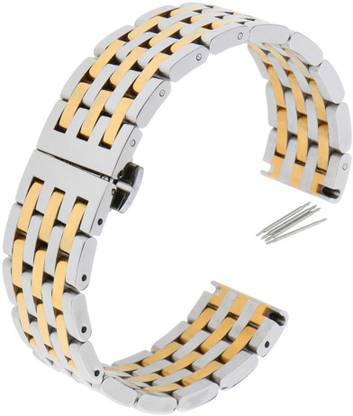 Lyla 7 Row Watch Strap Bracelet Stainless Steel Band Hidden Deployment Clasp 20mm 5 mm PVC Watch Strap