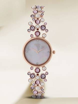 Titan NQ95032WM02 Titan Raga Moonlight MOP Dial Rose Gold MetalStrap Analog Watch  - For Women