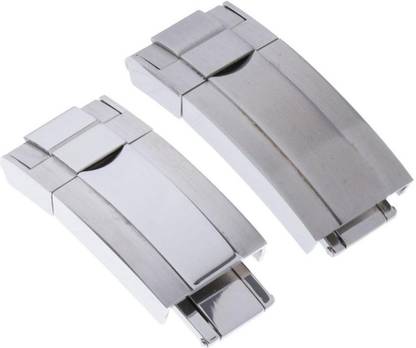 Lyla Stainless Steel Fold Over Deployment Buckle watch Clasp Replacement Brush 5 mm PVC Watch Strap